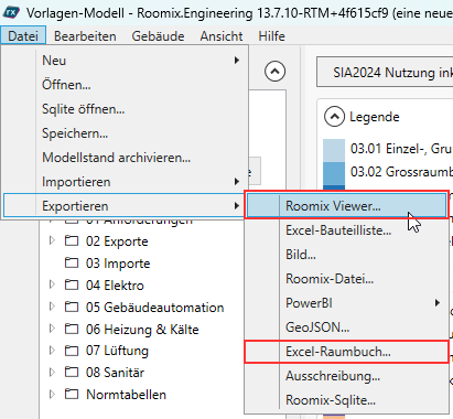 Roomix Viewer Export
